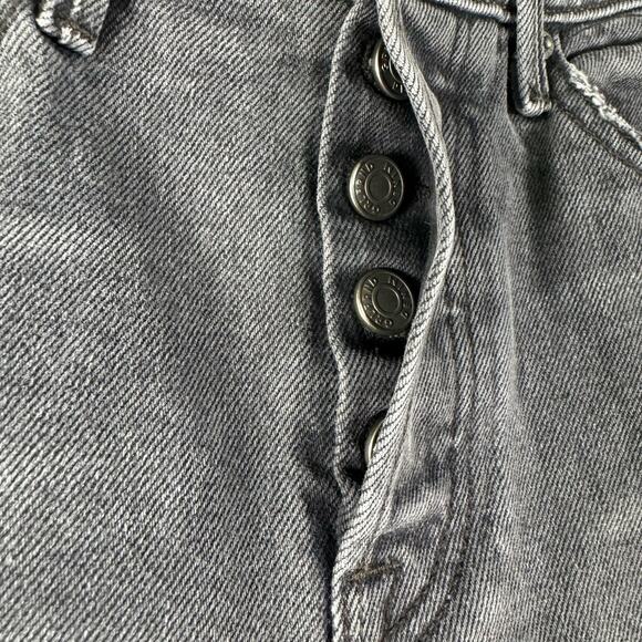 Grlfrnd Women Karolina Button Fly Slim Straight Jeans Future Forever Black 25 - Picture 4 of 11